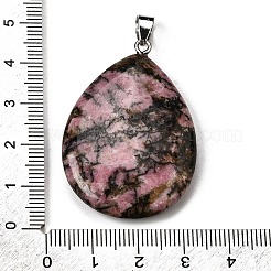 Природные подвески родонит&nbsp;G-F820-14P-02