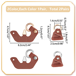 2 пара 2-цветных кожаных неповрежденных сумок с треугольной пряжкой&nbsp;FIND-WR0010-77B