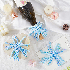 8 Stück Schleifen aus gelocktem Stoffband&nbsp;AJEW-SP0001-48F