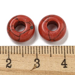 Окрашенные синтетические красные бирюзовые бусины G-Q173-03A-05