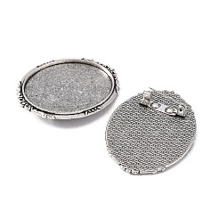 Овальные тибетском стиле сеттинги брошь кабошон&nbsp;TIBE-S172-AS-NR