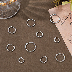 5 пара латунных серег-колец 5 стилей EJEW-BBC0001-90