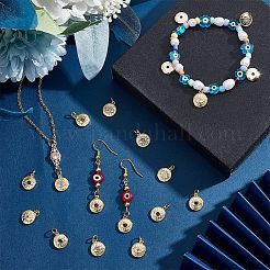 16 шт. 8 цвета латунные подвески с микропаве и кубическим цирконием&nbsp;KK-HY0001-39