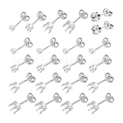 4 Stil 925 Sterling Silber Ohrringe Zubehör&nbsp;FIND-PH0022-76