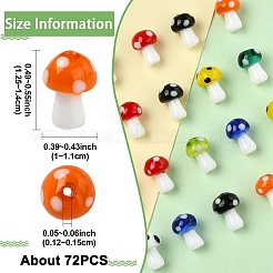 3 нити грибов ручной работы лэмпворк бусины нити&nbsp;LAMP-YW0001-33