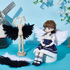 4шт 2 цвета перьев кукольное крыло ангела DIY-GA0008-26B