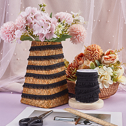 1 рулон двухслойной нейлоновой эластичной кружевной отделки со складками OCOR-GF0003-73B