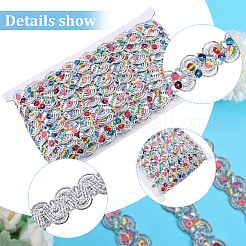 Кружевная лента с пайетками из полиэстера OCOR-WH0078-113A