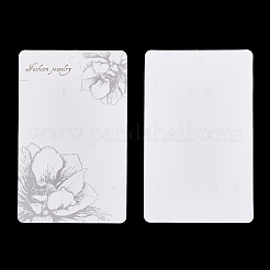 Открытки с прямоугольными цветочными серьгами CDIS-P007-B03
