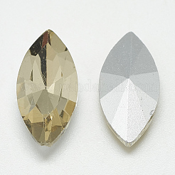 Cabujones de cristal con rhinestone&nbsp;RGLA-T083-9x18mm-04