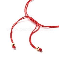 Braccialetto di fascino di strass tondo croce e piatto&nbsp;BJEW-JB07122