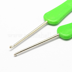 プラスチック製のハンドル鉄かぎ針編みのフック針  ライム  ピン：1.0~2.0mm  160x17x5mm&nbsp;TOOL-R038B-03