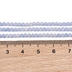 Hilos de cuentas de ágata sintéticas teñidas de color azul&nbsp;GG-CBA0389-A02-2mm
