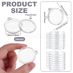 Плоская круглая акриловая памятная монетница OACR-FG0001-29B
