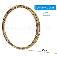 Filo di ottone mezzo tondo per la creazione di gioielli&nbsp;CWIR-WH0003-02G