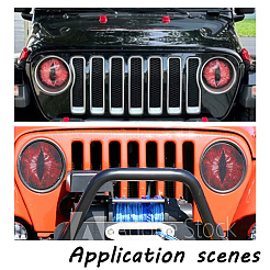 4 пара 2 стилей ПВХ наклейки на фары автомобиля&nbsp;AJEW-HY0002-38D