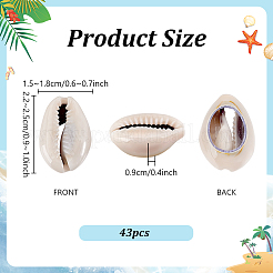 43 шт. бусины из натуральной ракушки каури&nbsp;SSHEL-PH0001-47