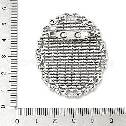 Старинные тибетские сплава брошь сеттинги кабошон ободок&nbsp;PALLOY-O037-08AS