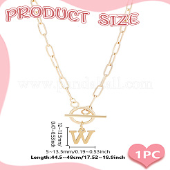 Colliers avec pendentif lettre en acier inoxydable 304&nbsp;NJEW-LP0001-52W-G