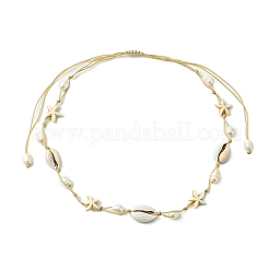 Ожерелья с подвесками из бирюзы и ракушек NJEW-TA00178