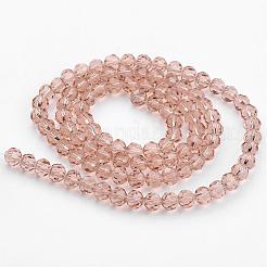 Chapelets de perles en verre transparent&nbsp;GLAA-G013-4mm-90