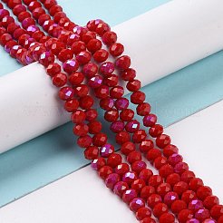 Chapelets de perles en verre opaque de couleur unie&nbsp;EGLA-A034-P4mm-L04