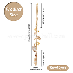 2 шт. подвеска на морскую тематику из акрила и сплава&nbsp;HJEW-SC0002-70