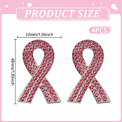 4 шт. Информационная лента со стразами&nbsp;JEWB-GO0001-22