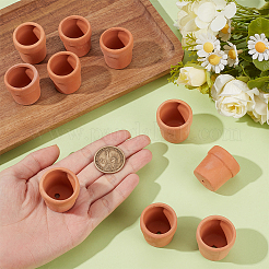 ミニ磁器の花瓶 ミニチュア装飾品  マイクロランドスケープホームドールハウスアクセサリー  小道具の装飾のふりをする  サドルブラウン  25~30.5x30.5mm  内径：24mm&nbsp;DJEW-GF0001-95