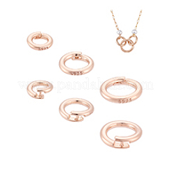 6 шт. 3 стиля 925 застежки-крутилки из стерлингового серебра&nbsp;STER-PH0003-73RG