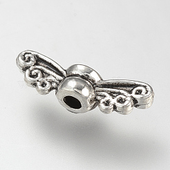 Сплавочные овальные бусины тибетского стиля  TIBE-S310-063AS-LF