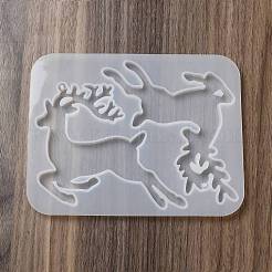 Moules en silicone pour pendentif de renne de noël&nbsp;DIY-P075-C02