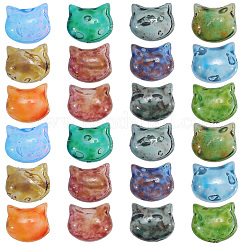 50 шт. стеклянные бусины с эффектом запекания Пикассо GLAA-PA0001-16