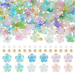 160 pièces 8 styles de capuchons de perles en acrylique&nbsp;OACR-TA0004-53A