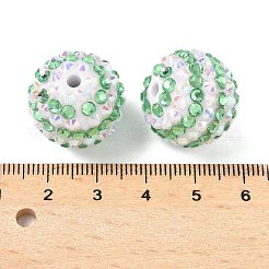 Полосатые бусины из смоляных стразов OACR-A037-01I