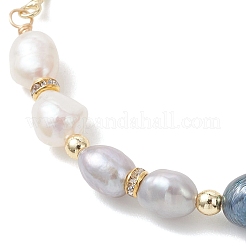 Браслеты-слайдеры из натуральных культивированных пресноводных жемчужин&nbsp;BJEW-JB13409