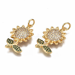 Colgante micropavé cubic zirconia de latón&nbsp;ZIRC-Q200-013-NF