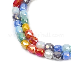 Стеклянные бусины с гальваническим покрытием  EGLA-D300-11-8mm