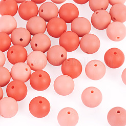 45 perles focales rondes en silicone de 3 couleurs&nbsp;SIL-TAD0001-01H