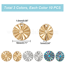30шт. 3-х цветная подвеска из нержавеющей стали 304&nbsp;STAS-DC0012-41