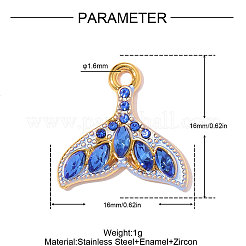 Подвески из нержавеющей стали 304 с эмалью&nbsp;STAS-OY011-85G
