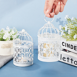 Металлический железный подсвечник для птичьей клетки AJEW-GA0002-27