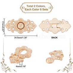 Ahademaker 16 комплект 2 стильных пуговицы с регулируемой пряжкой из сплава на талии&nbsp;FIND-GA0002-26