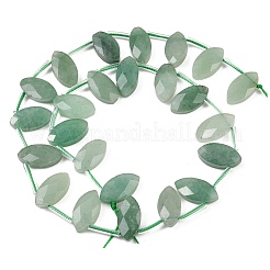 Естественный зеленый авантюрин бисер нитей&nbsp;G-P607-A04-01