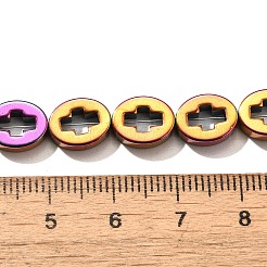 Гальванические нити из синтетических немагнитных гематитовых бусин&nbsp;G-L613-Z01-02I