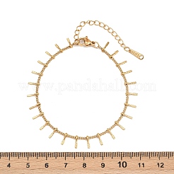 Женские браслеты на ногу из нержавеющей стали 304 с цепочкой и кисточками AJEW-G071-01G