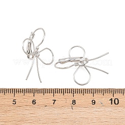 Серьги-гвоздики с застежкой-бабочкой из латуни&nbsp;EJEW-A150-04C-P