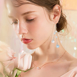 160шт 8 стиля прозрачные окрашенные распылением стеклянные бусины GLAA-AR0001-50