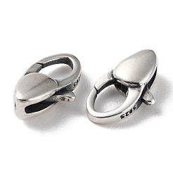 タイスターリングシルバーカニカン925個  三角形  スタンプ925個付き  アンティークシルバー  12x7.5x3.5mm  穴：1mm&nbsp;STER-D003-52P