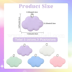 15шт 5 цвета подвески из смолы&nbsp;RESI-YW0005-57